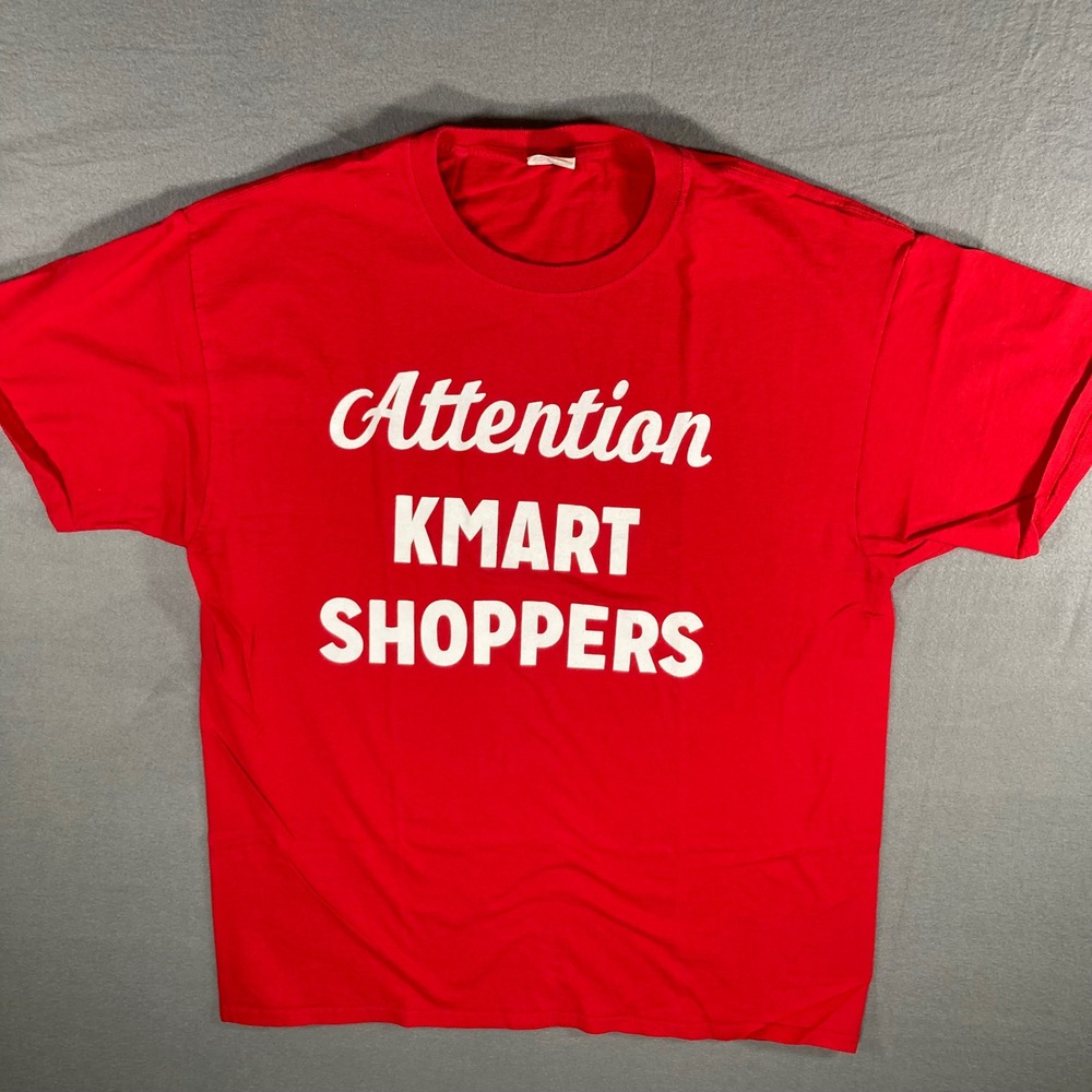 Attention Kmart Shoppers Graphic T Shirt Fruit of the Loom Mens‎ Size L